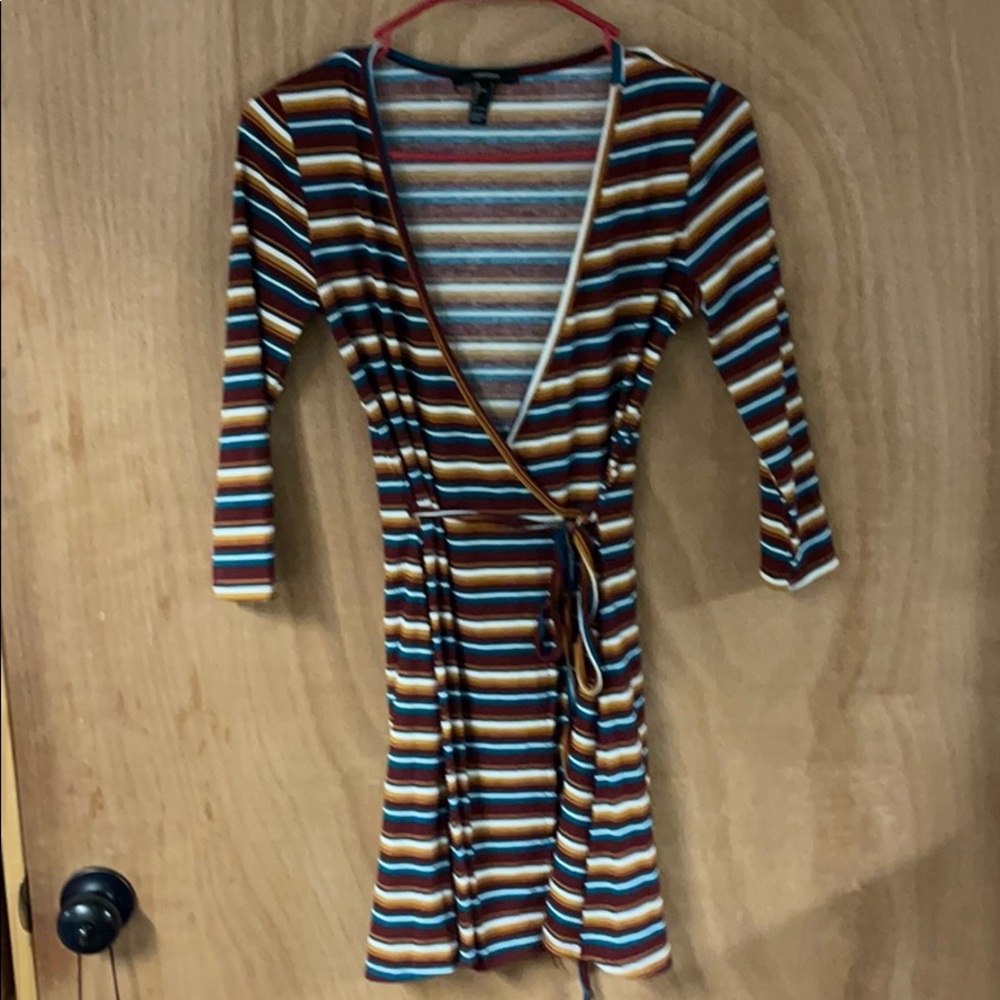 Earth Tones Striped Dress